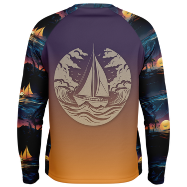 Chokefish™ Long Sleeve Every Day All Weather Trees&Boats Shirt Men's-018-Special Edition